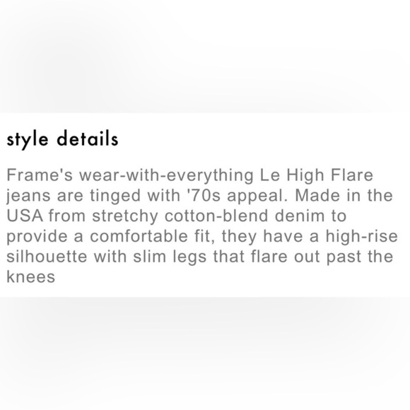 Frame denim high rise flare jeans in Cairo 30 - Picture 2 of 7